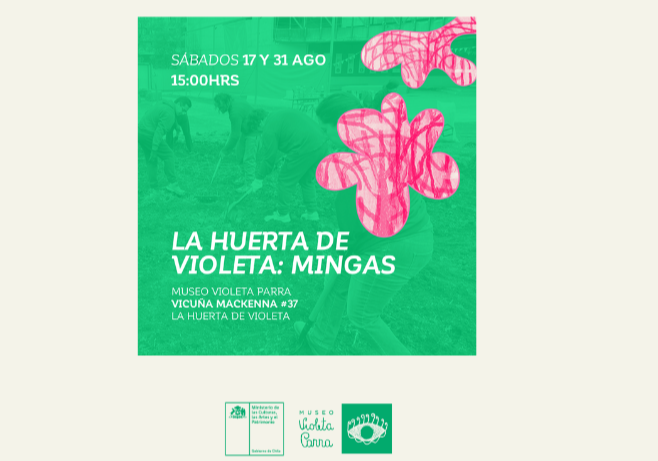 Afiche del evento "Minga en La Huerta de Violeta"