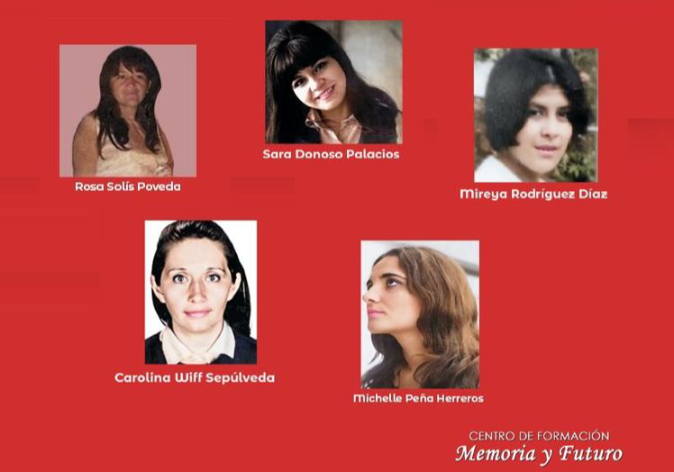 Afiche del evento "Homenaje a mujeres socialistas detenidas desaparecidas"