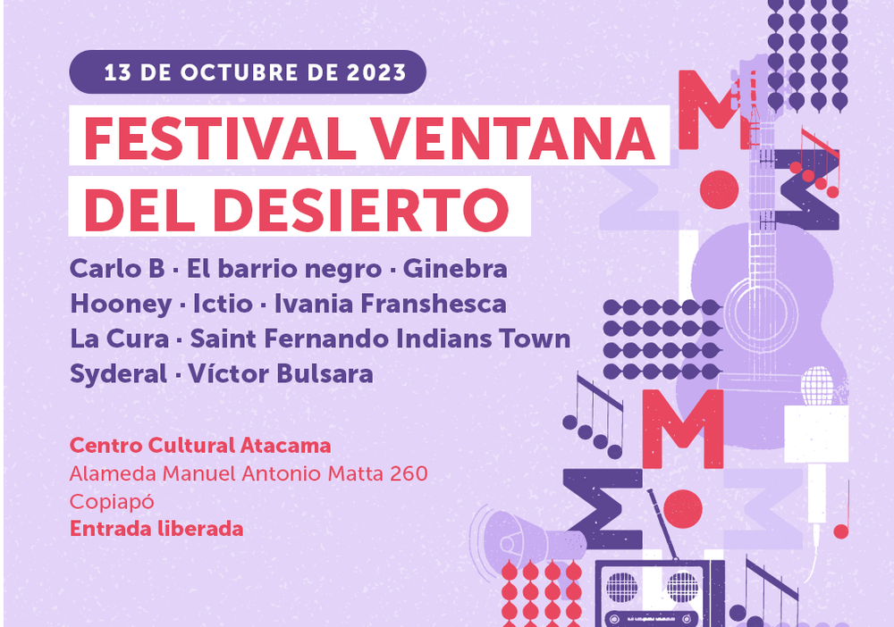 Afiche del evento "Festival Ventana del Desierto 2023"