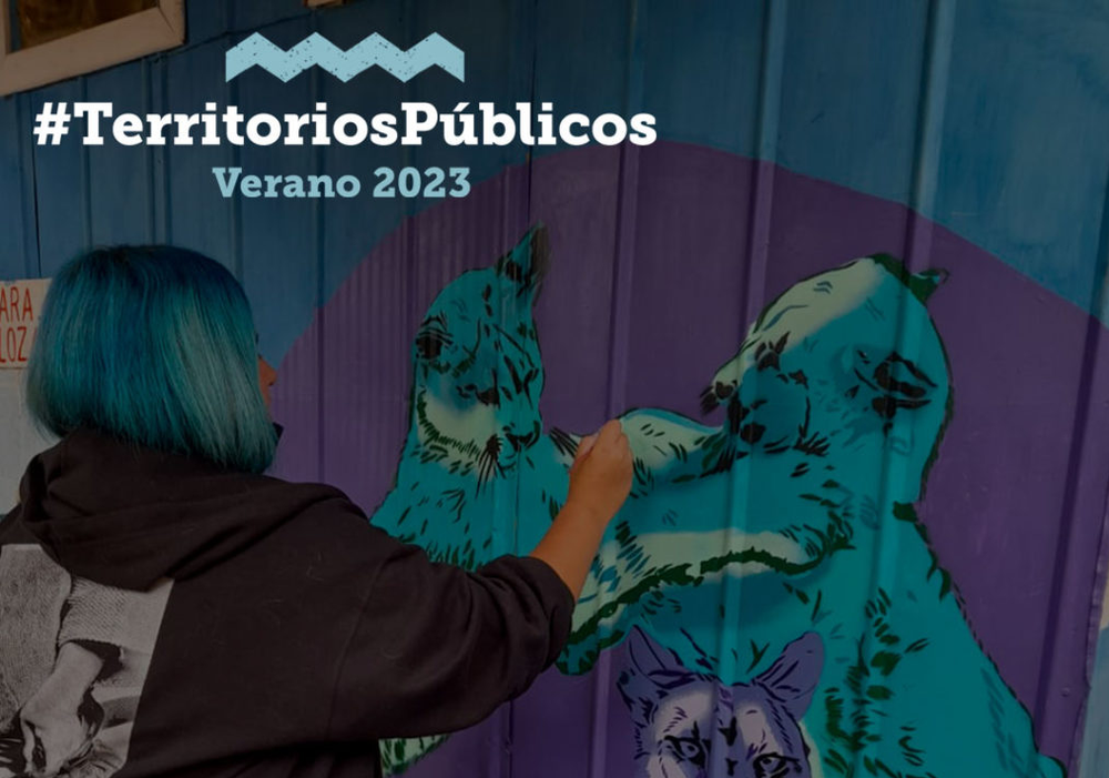 Afiche del evento "Mural participativo y mediación artística en San Fabián - Ciclo Territorios Públicos Gratis"