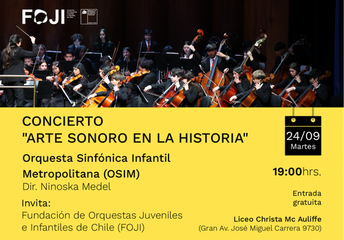 Afiche del evento "¡CONCIERTO SUSPENDIDO! "Arte sonoro en la historia""