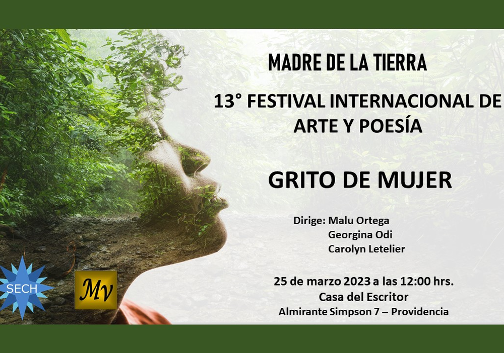 Afiche del evento "13° Festival de arte y poesía Grito de Mujer"