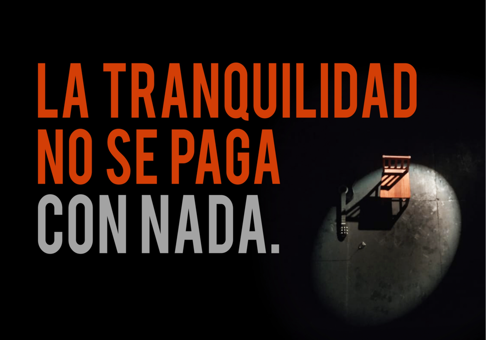 Afiche del evento ""La tranquilidad no se paga con nada""