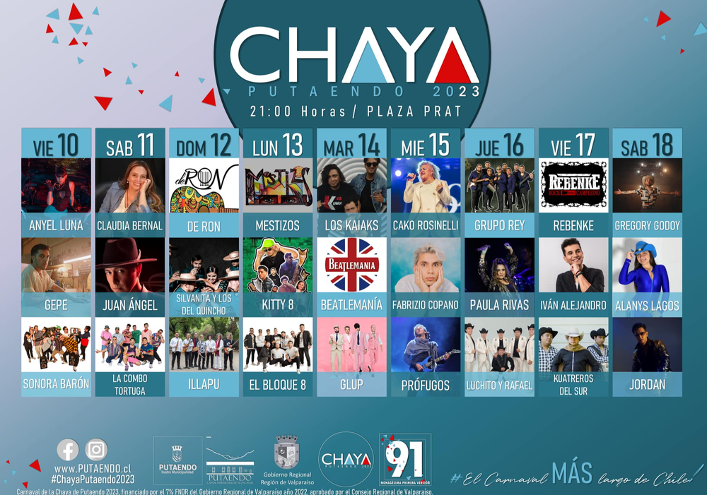 Afiche del evento "Carnaval de la Chaya de Putaendo"