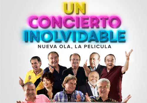 Afiche del evento "Un concierto inolvidable: Nueva Ola, la película en Quillota"