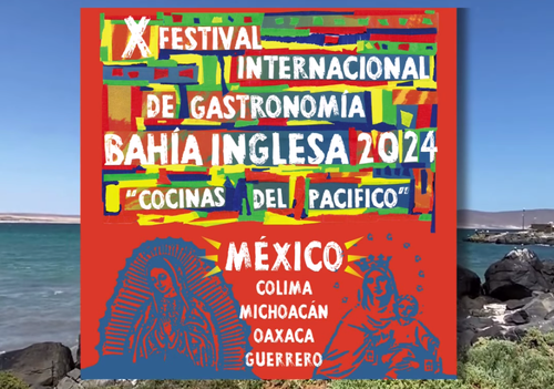 Afiche del evento "Festival Internacional de Gastronomía Bahía Inglesa. Cocinas del Pacífico"