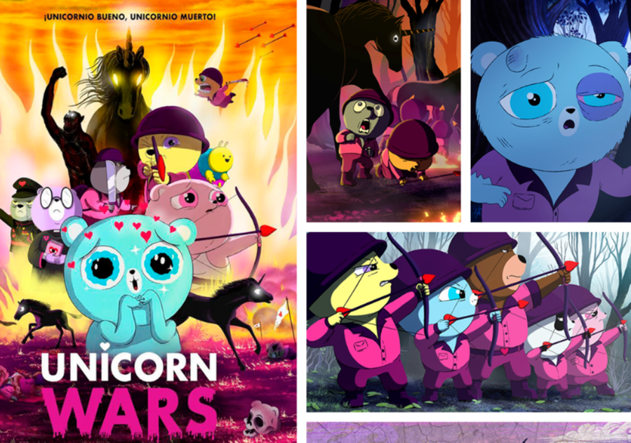 Afiche del evento "Exhibición largometraje "Unicorn Wars""