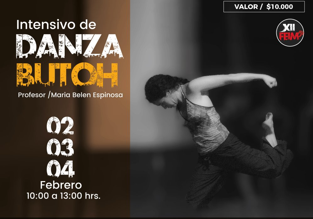 Afiche del evento "Taller intensivo de danza Butoh"