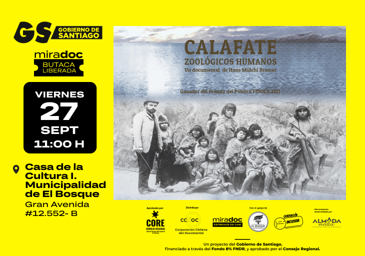 Afiche del evento "Función gratuita "Calafate. Zoológicos humanos""