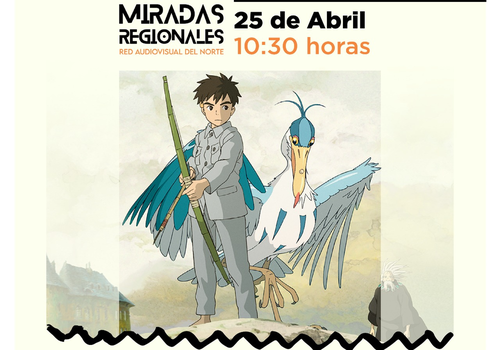 Afiche del evento "Miradas Regionales: Exhibición "El Niño y la Garza" en Coquimbo"