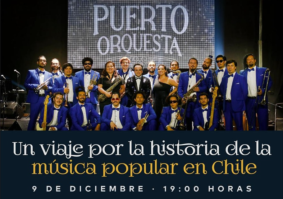 Afiche del evento "Concierto “Un viaje por la historia de la música popular chilena”"
