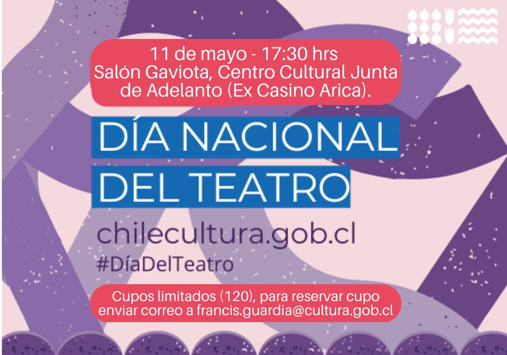 Afiche del evento "Día Nacional del Teatro en Arica"