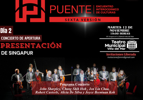 Afiche del evento "Festival Puente 2024 Concierto de Apertura Teatro Municipal de Viña del Mar"