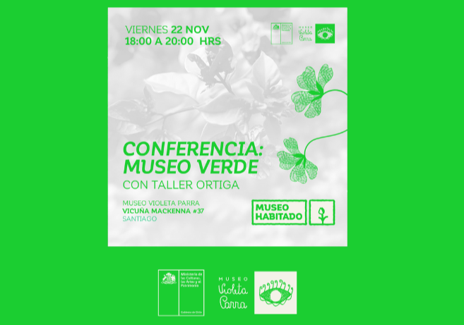 Afiche del evento "Conversatorio: Museo Verde"