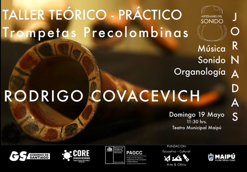Afiche del evento "Jornadas MUSO - Rodrigo Covacevich"