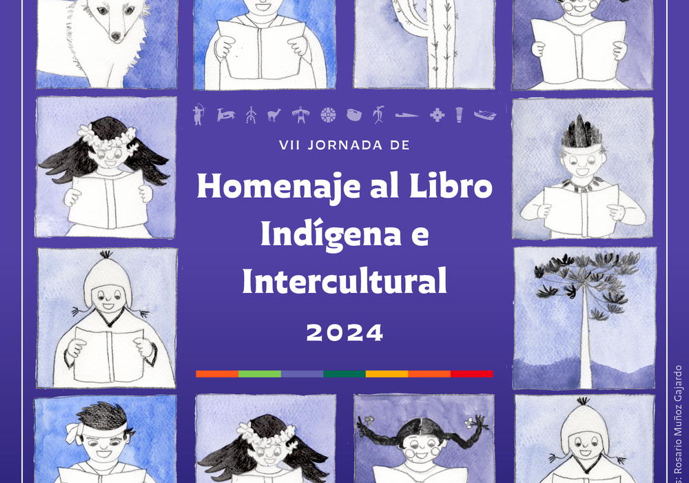 Afiche del evento "Homenaje al Libro Indígena e Intercultural llega al GAM"