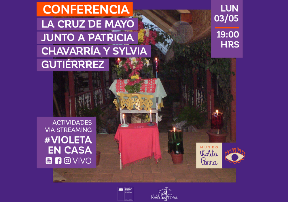 Afiche del evento "La Cruz de Mayo, con Patricia Chavarría y Sylvia Gutiérrez"