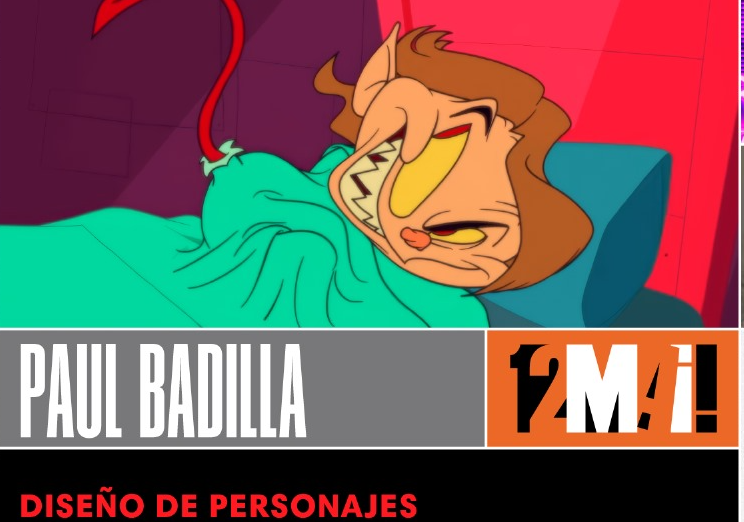Afiche del evento "Paul Badilla: "Diseño de Personajes" - Fundación CHILEMONOS"