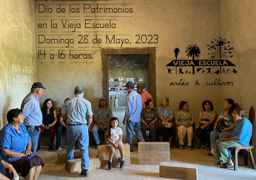 Afiche del evento "Día de los Patrimonios en la Vieja Escuela de Pichingal"