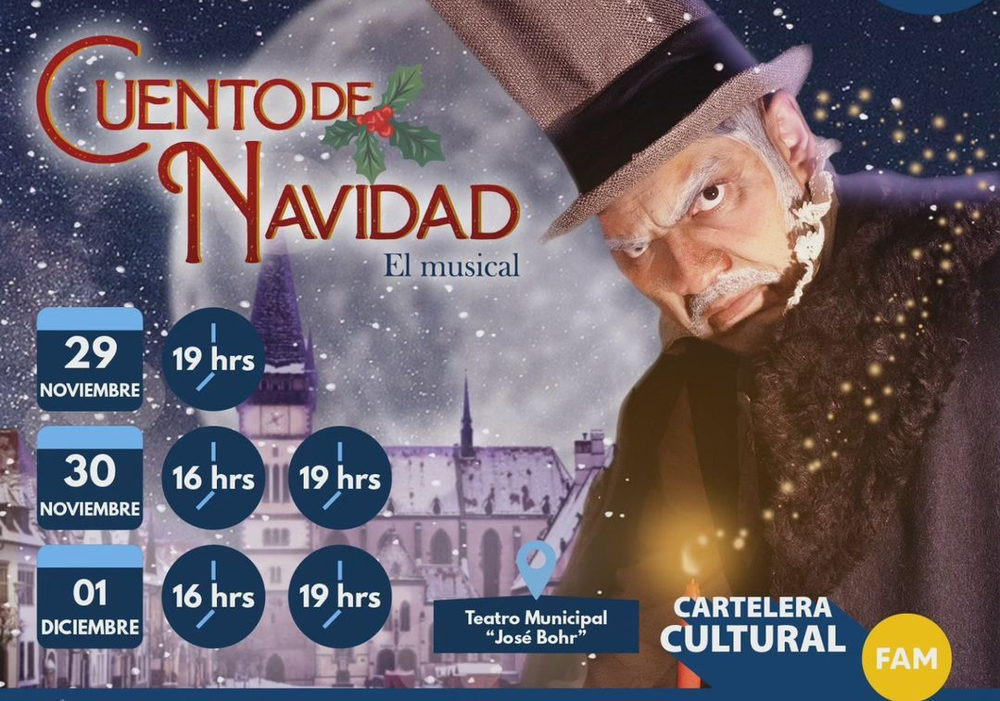 Afiche del evento "Cuento de Navidad, el musical"