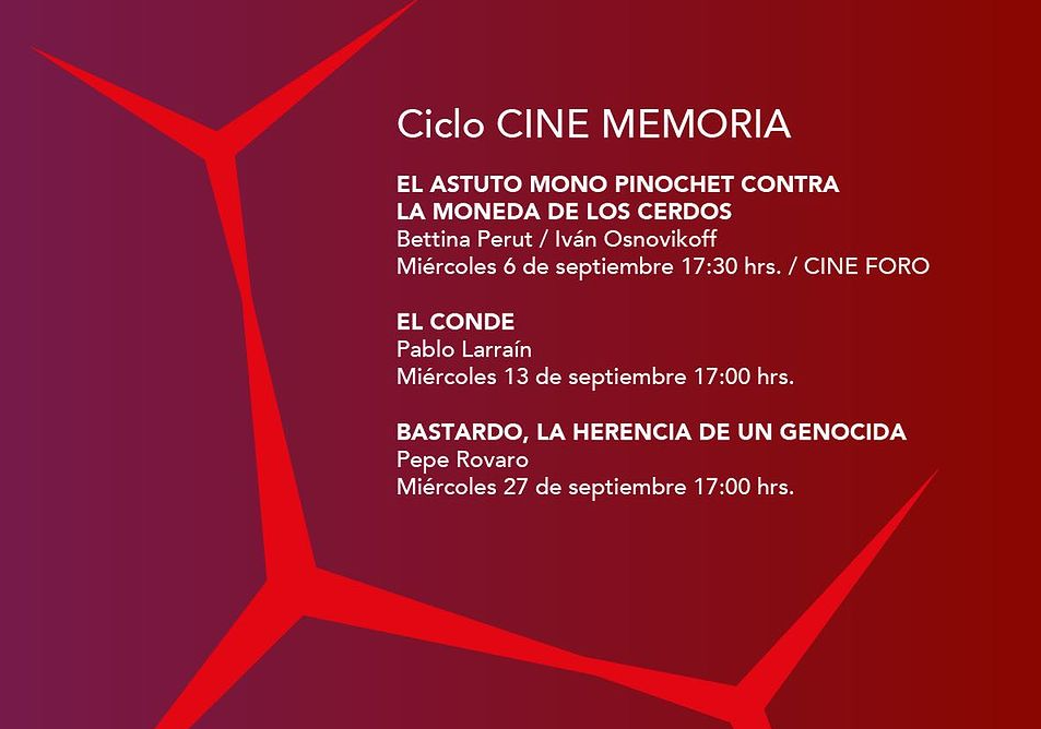 Afiche del evento "Ciclo Gratuito "Cine Memoria" | Programación conmemoración 50años"