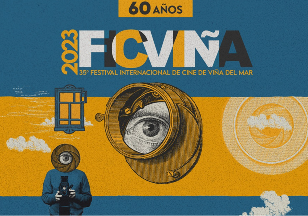 Afiche del evento "FICVIÑA Festival Internacional de Cine de Viña del Mar 2023"