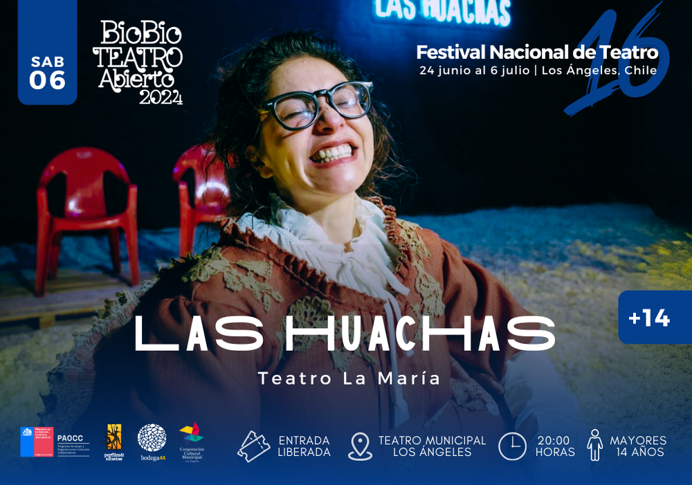Afiche del evento "Festival Biobío Teatro Abierto: Las Huachas"