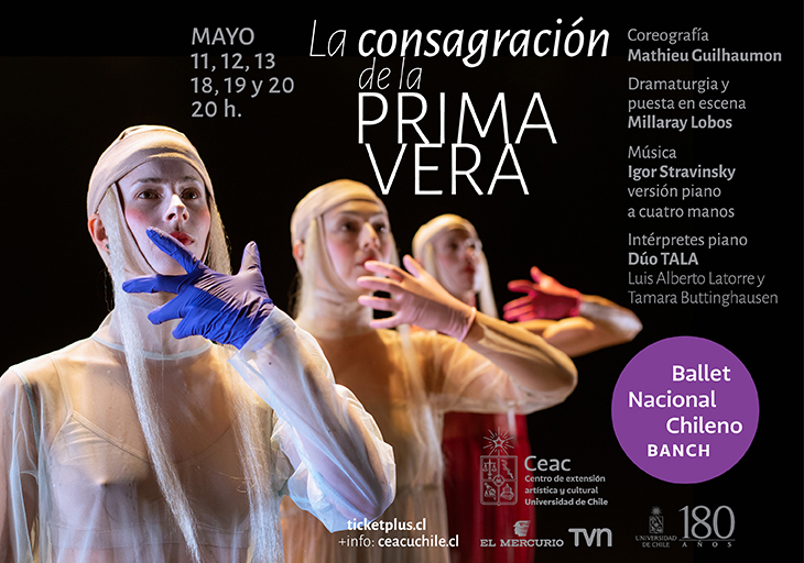 Afiche del evento "Ballet Nacional Chileno / La Consagración de la Primavera"