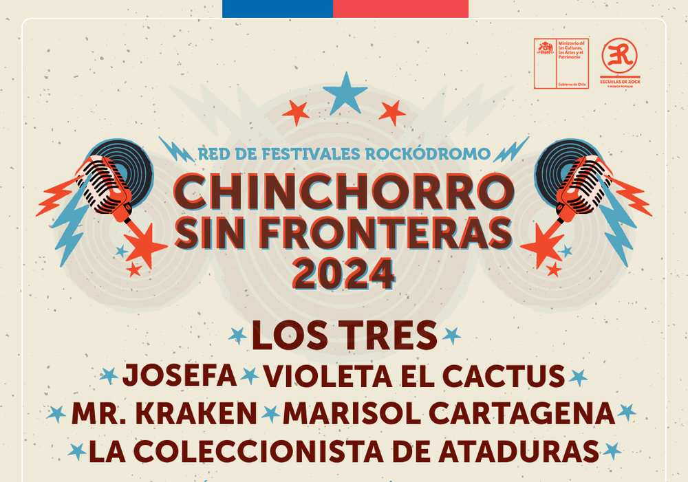 Afiche del evento "Festival Chinchorro Sin Fronteras - Red de Festivales Rockódromo 2024"