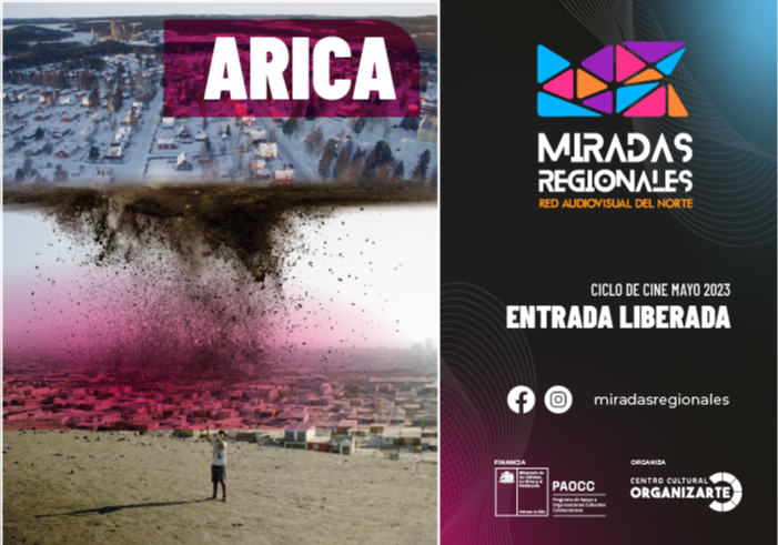 Afiche del evento "Ciclo Miradas Regionales documental "Arica" - Centro Cultural Estación, Caldera"