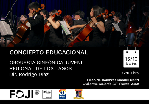 Afiche del evento "Concierto Educacional  - Los Lagos"