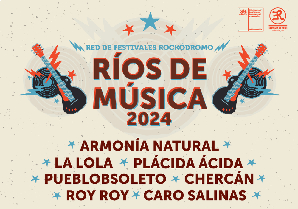 Afiche del evento "Festival Ríos de Música - Red de Festivales Rockódromo 2024"