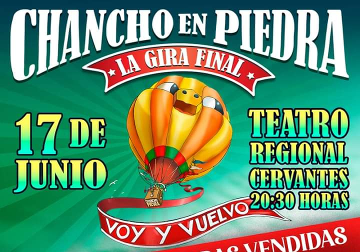 Afiche del evento ""Chancho en Piedra" en el Teatro Regional Cervantes"