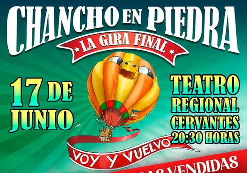 Afiche del evento ""Chancho en Piedra" en el Teatro Regional Cervantes"