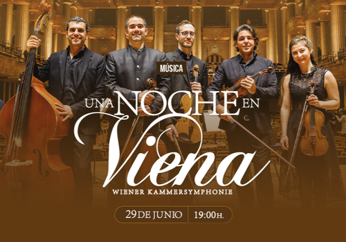Afiche del evento "Una noche en Viena/ una noche vienesa/ bienvenidos a Viena/ ¡A Viena, a Viena!"