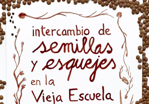 Afiche del evento "Intercambio de Semillas y Esquejes en la Vieja Escuela"