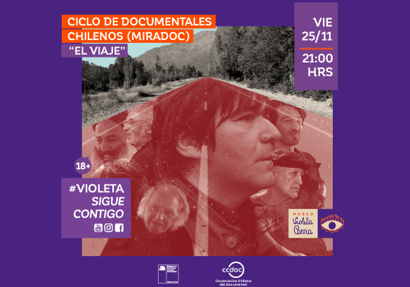 Afiche del evento "Ciclo de Documentales Chilenos MIRADOC: "El viaje""