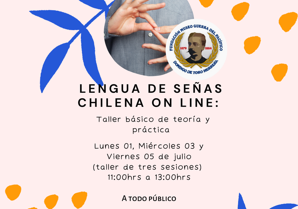 Afiche del evento "Taller básico de Lengua de Señas online"