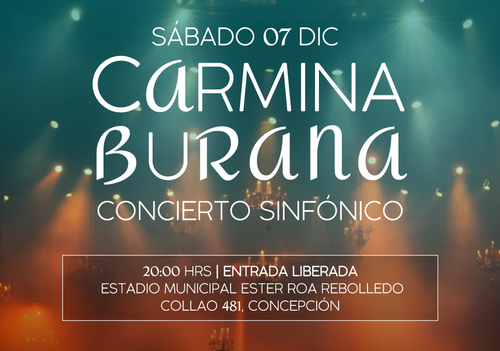 Afiche del evento "Concierto Sinfónico "Carmina Burana""