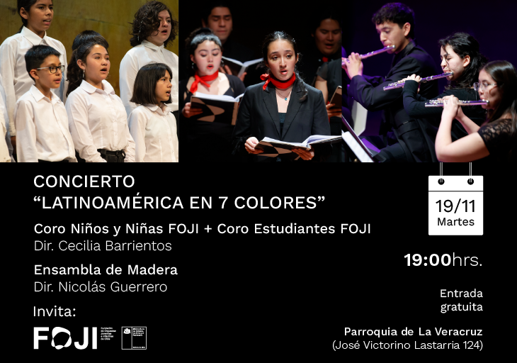 Afiche del evento "Concierto "Latinoamérica en 7 colores""