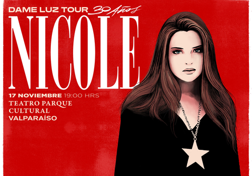 Afiche del evento "Dame Luz tour. Nicole en Valparaíso"