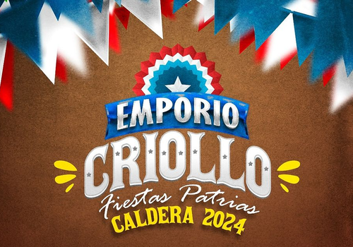 Afiche del evento "Emporio Criollo Fiestas Patrias Caldera 2024"