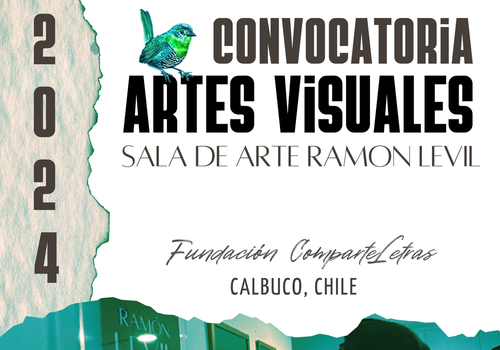 Afiche del evento "Convocatoria artes visuales 2024. Sala de arte Ramón Levil."
