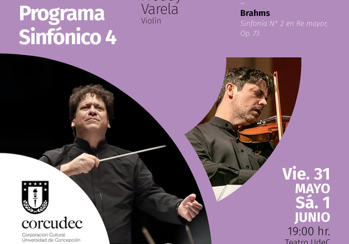 Afiche del evento "Programa Sinfónico N°4 | Cabrera, Varela | Beethoven, Schumann, Bhrams"