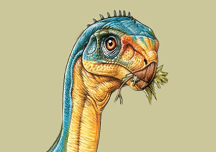 Afiche del evento "Chilesaurus diegosuarezi. El dinosaurio chileno en la Gran Historia"