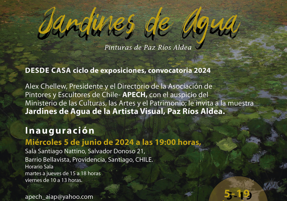 Afiche del evento "Jardines de Agua de Paz Ríos Aldea"