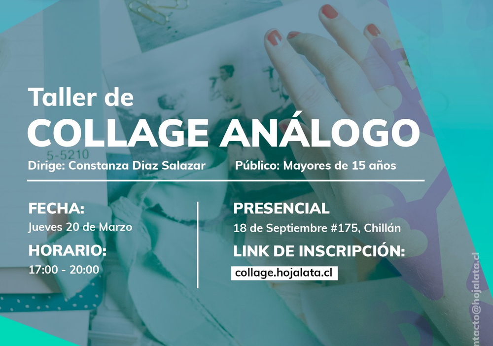 Afiche del evento "Taller de Collage Análogo"