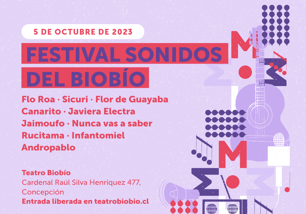 Afiche del evento "Festival Sonidos del Biobío 2023"