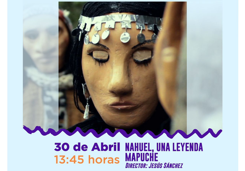 Afiche del evento "Itinerancias de cine en escuelas: "Nahuel, una leyenda Mapuche" en Arica"