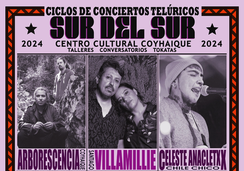 Afiche del evento "Sur del Sur. Ciclo de Conciertos Telúricos"